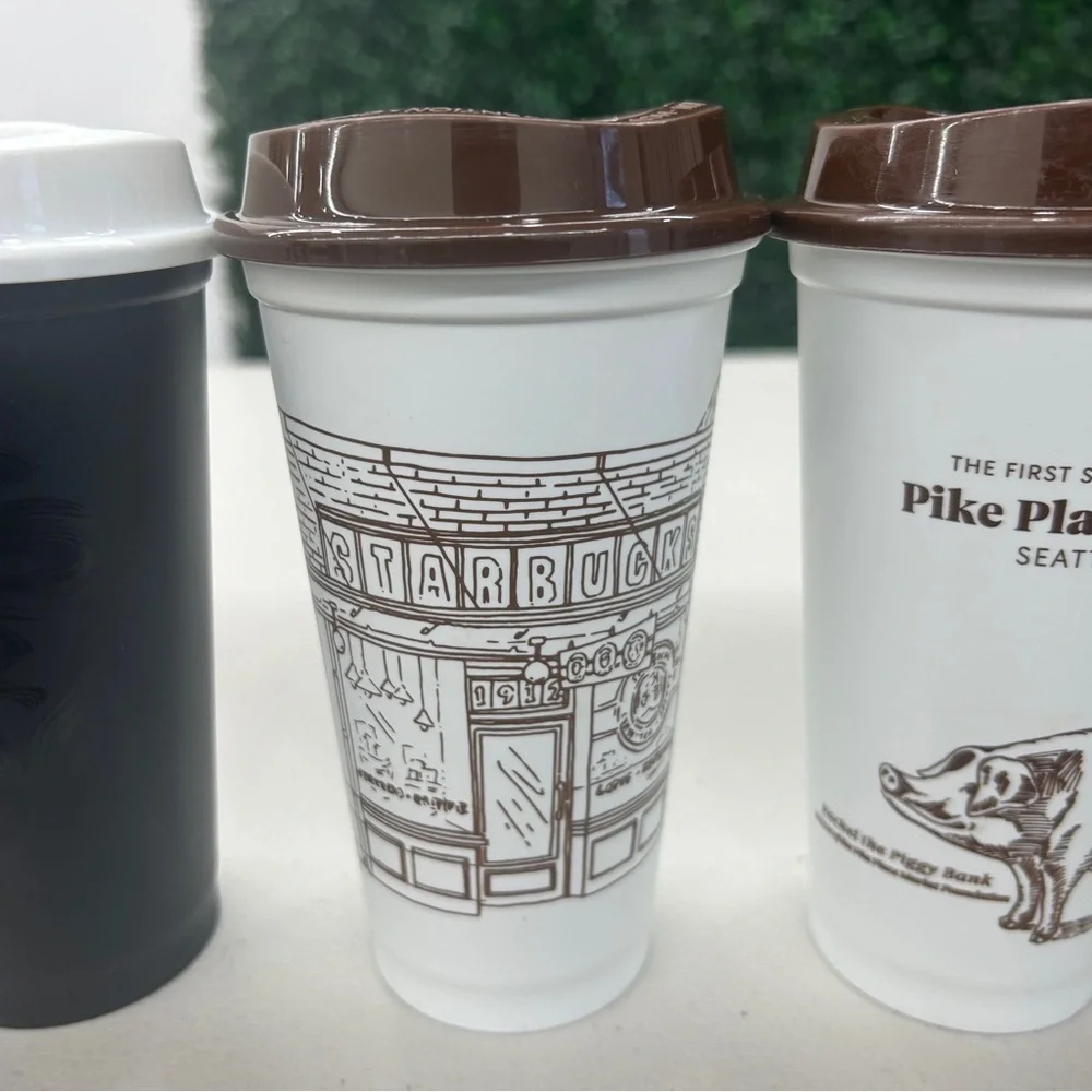 *LIMITED EDITION* Box of 6 Starbucks Seattle Washington Pike Place Market Cups